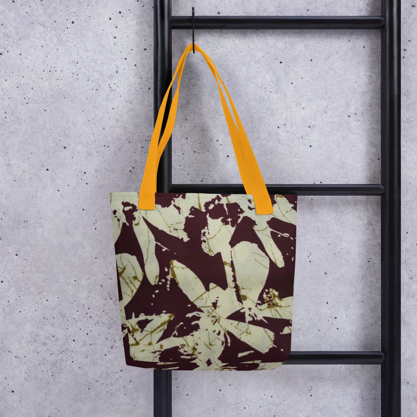 Brown Print Tote Bag