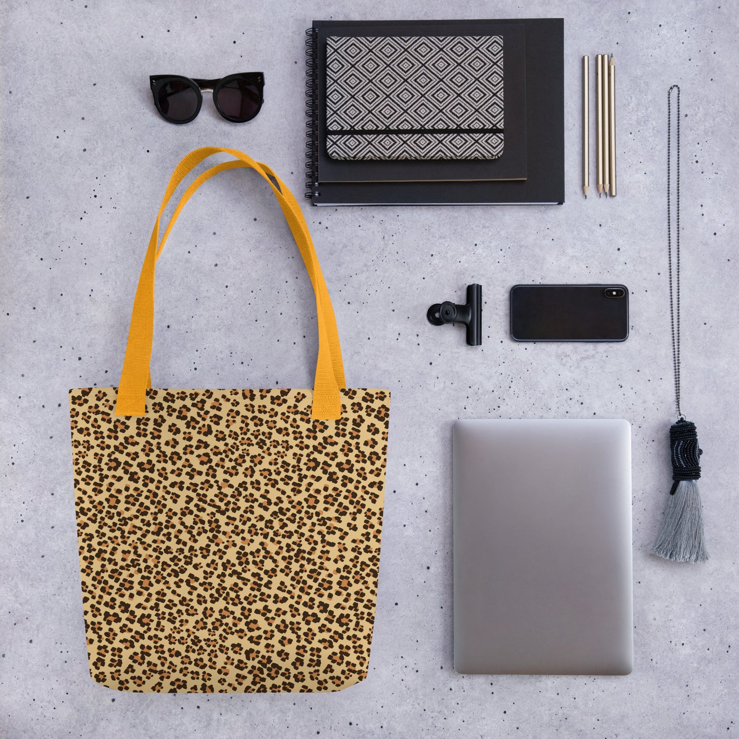 Brown Leopard Tote Bag