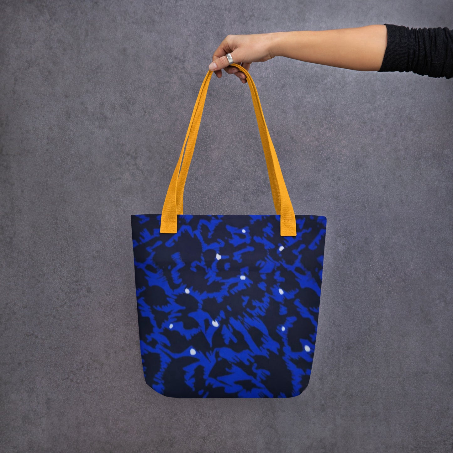 Blue Leopard Tote Bag