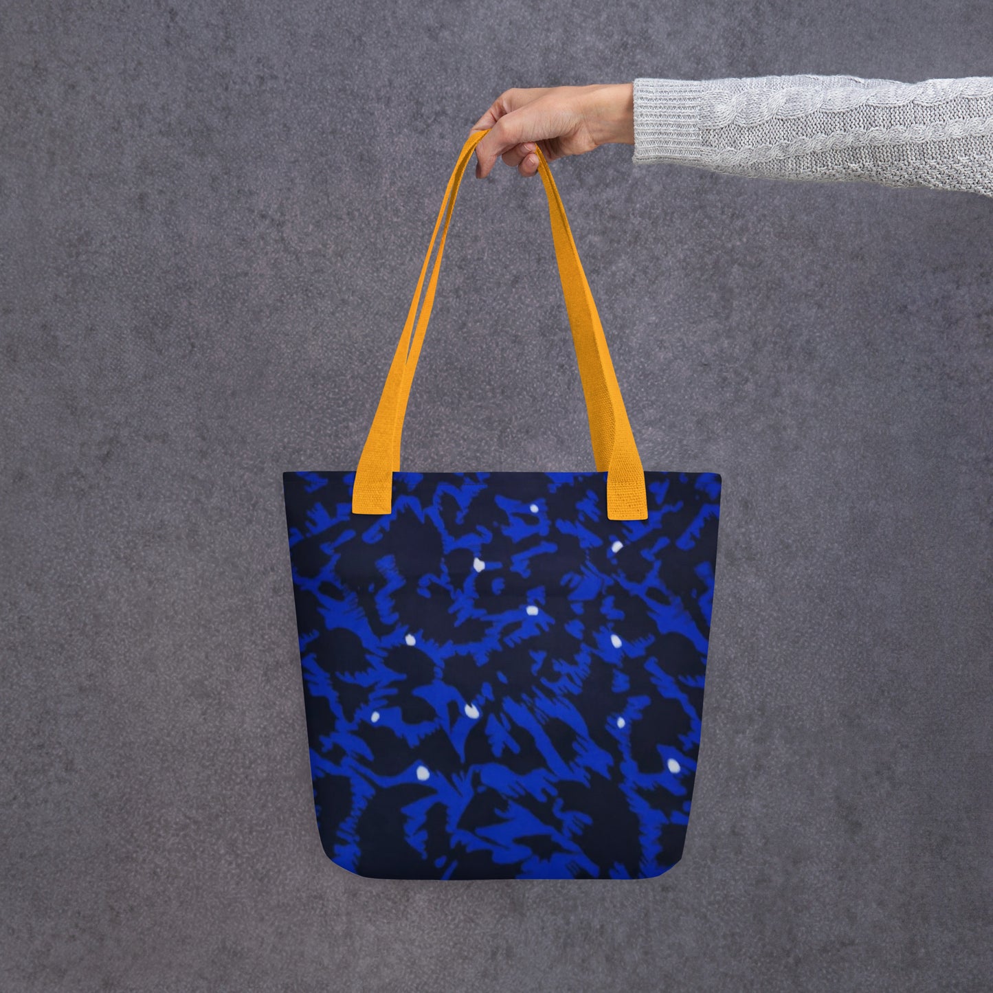 Blue Leopard Tote Bag