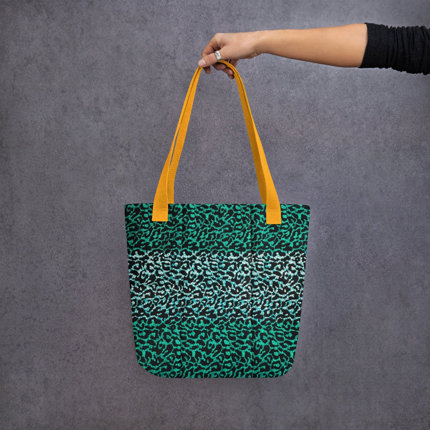 Green Leopard Tote Bag