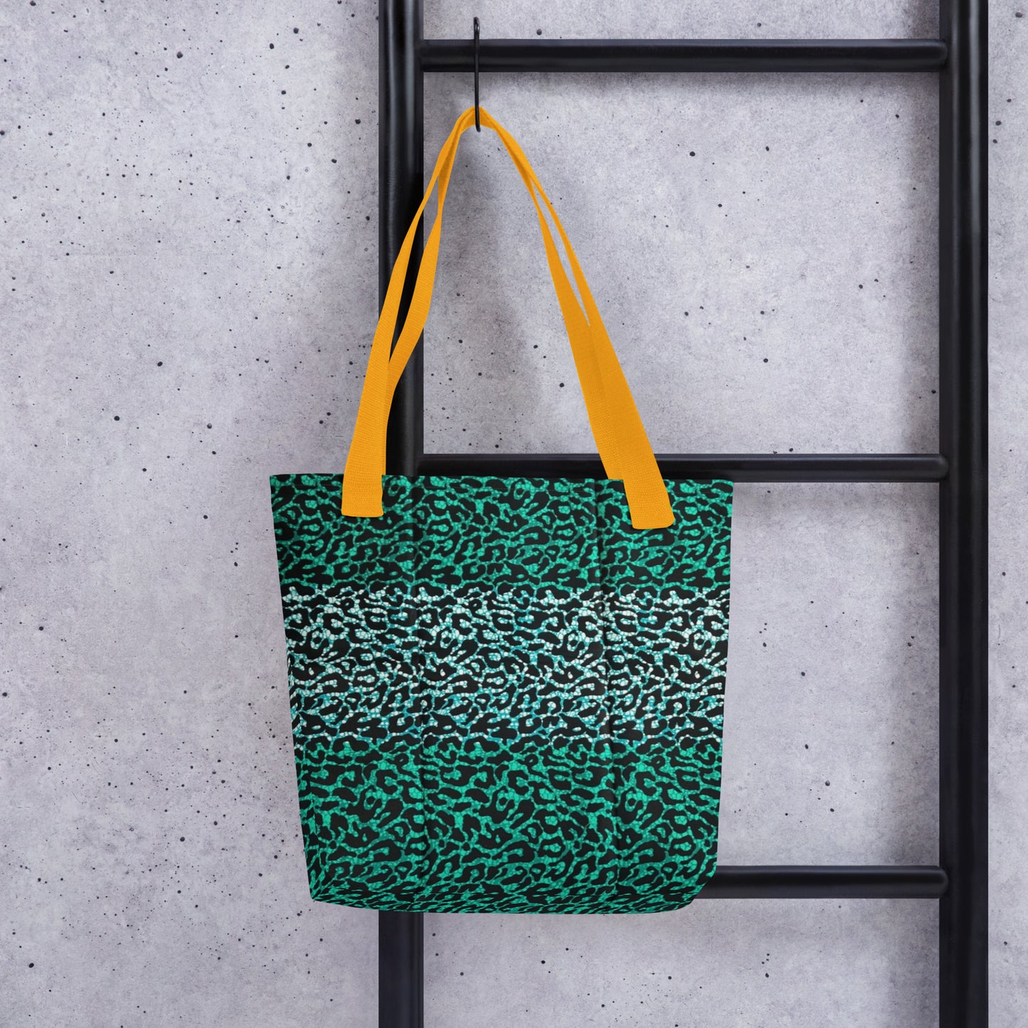 Green Leopard Tote Bag