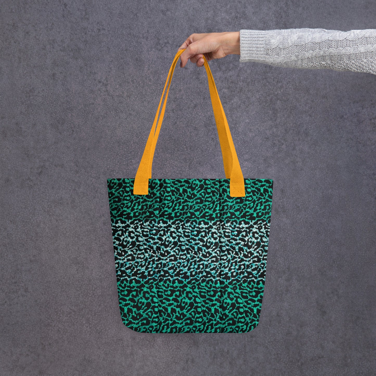 Green Leopard Tote Bag