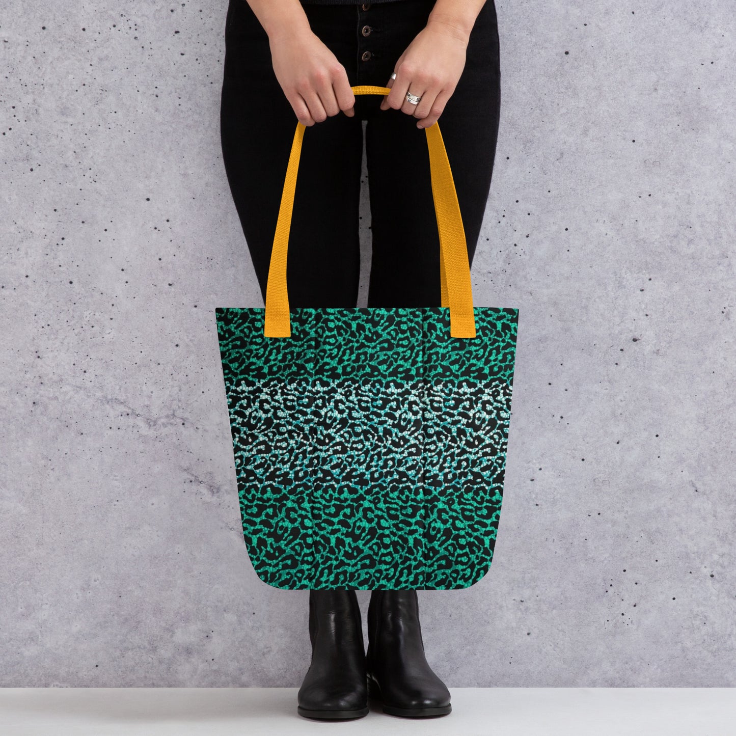 Green Leopard Tote Bag