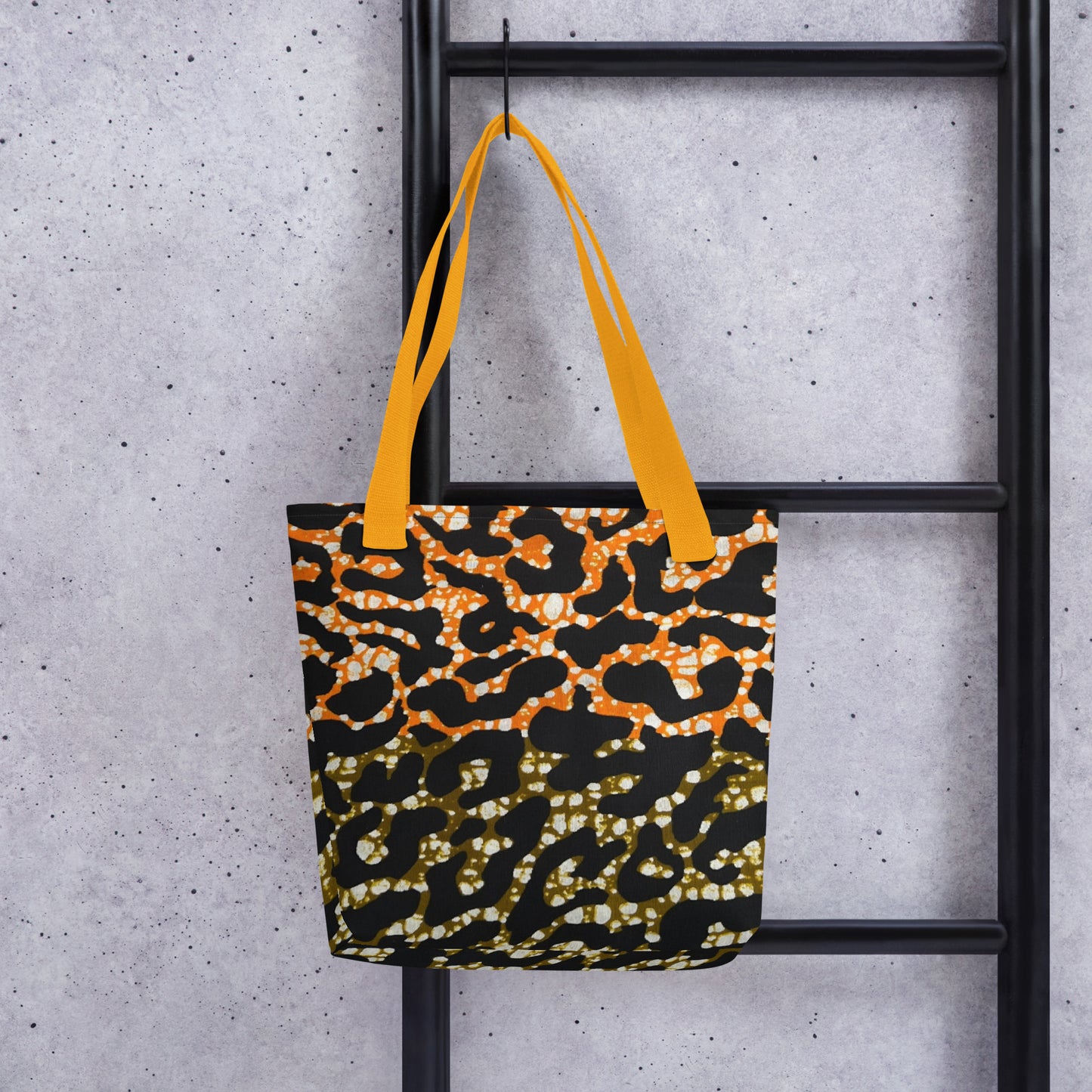 Green Orange Leopard Tote Bag