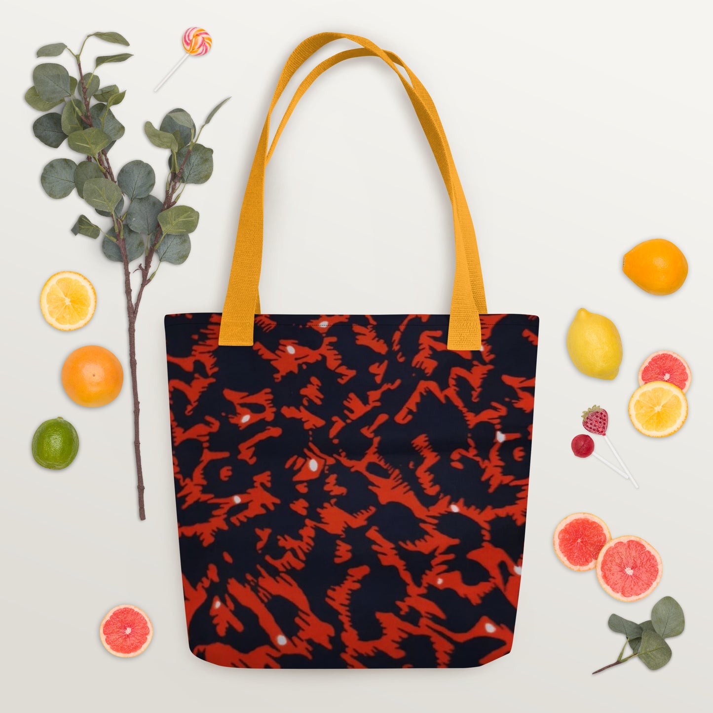 Orange Leopard Tote Bag