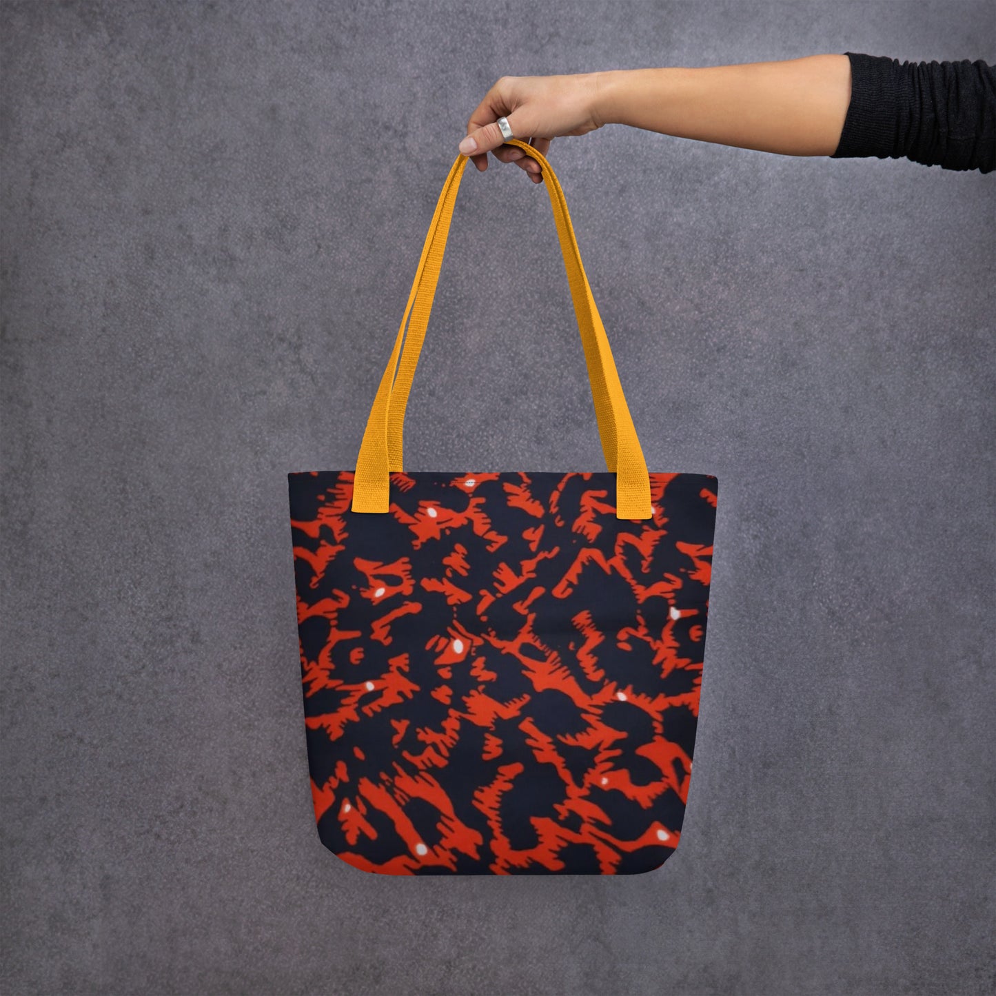 Orange Leopard Tote Bag