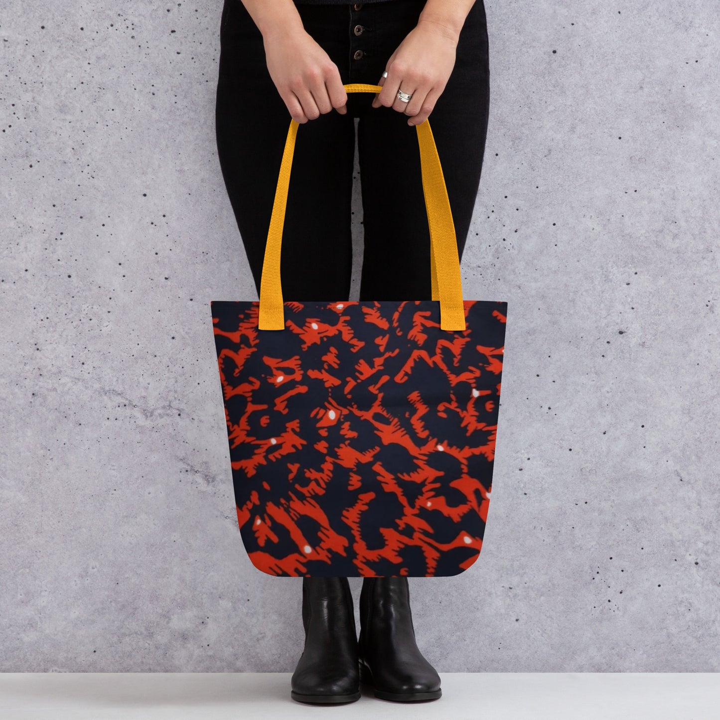 Orange Leopard Tote Bag