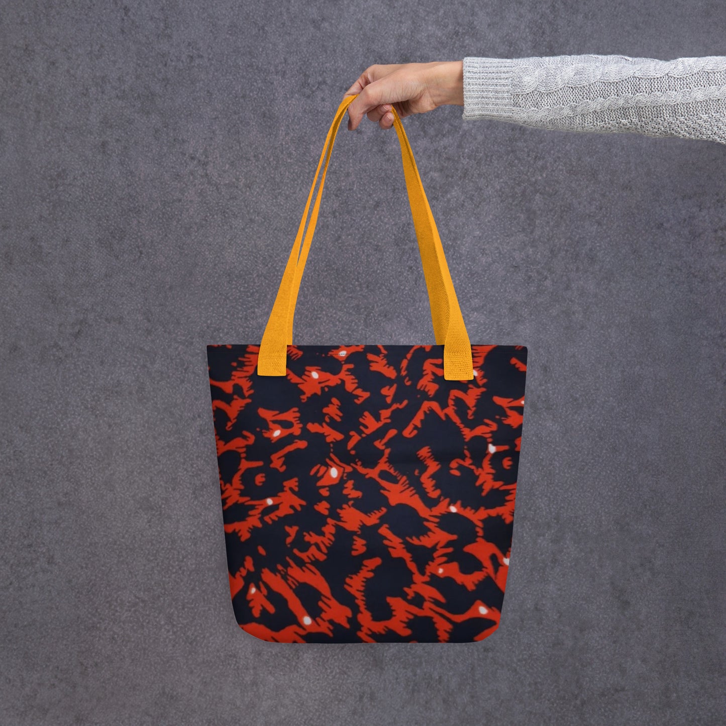 Orange Leopard Tote Bag