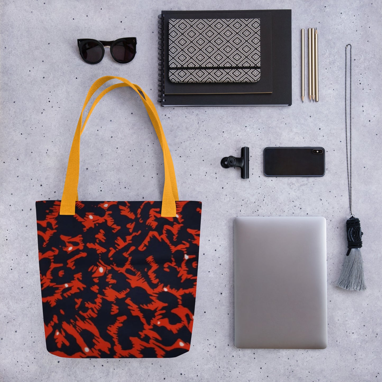 Orange Leopard Tote Bag