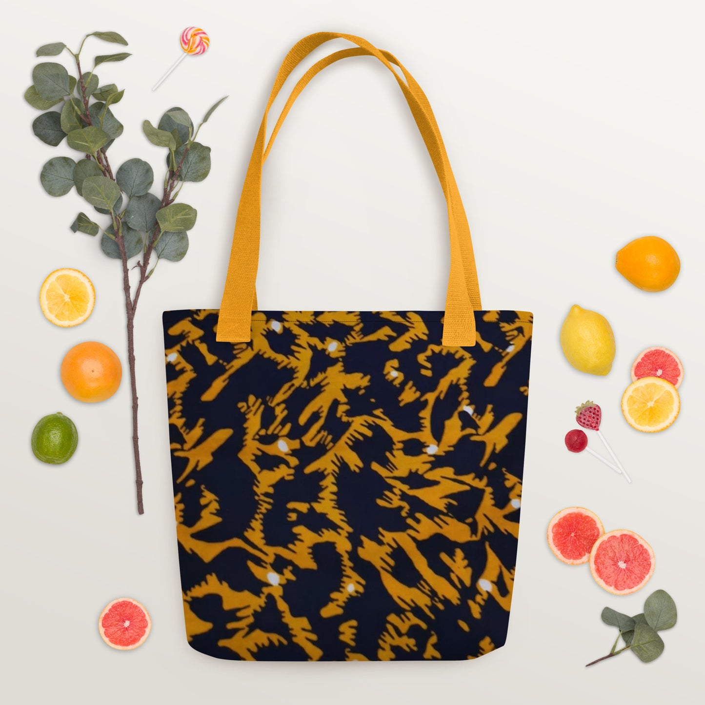 Yellow Leopard Tote Bag