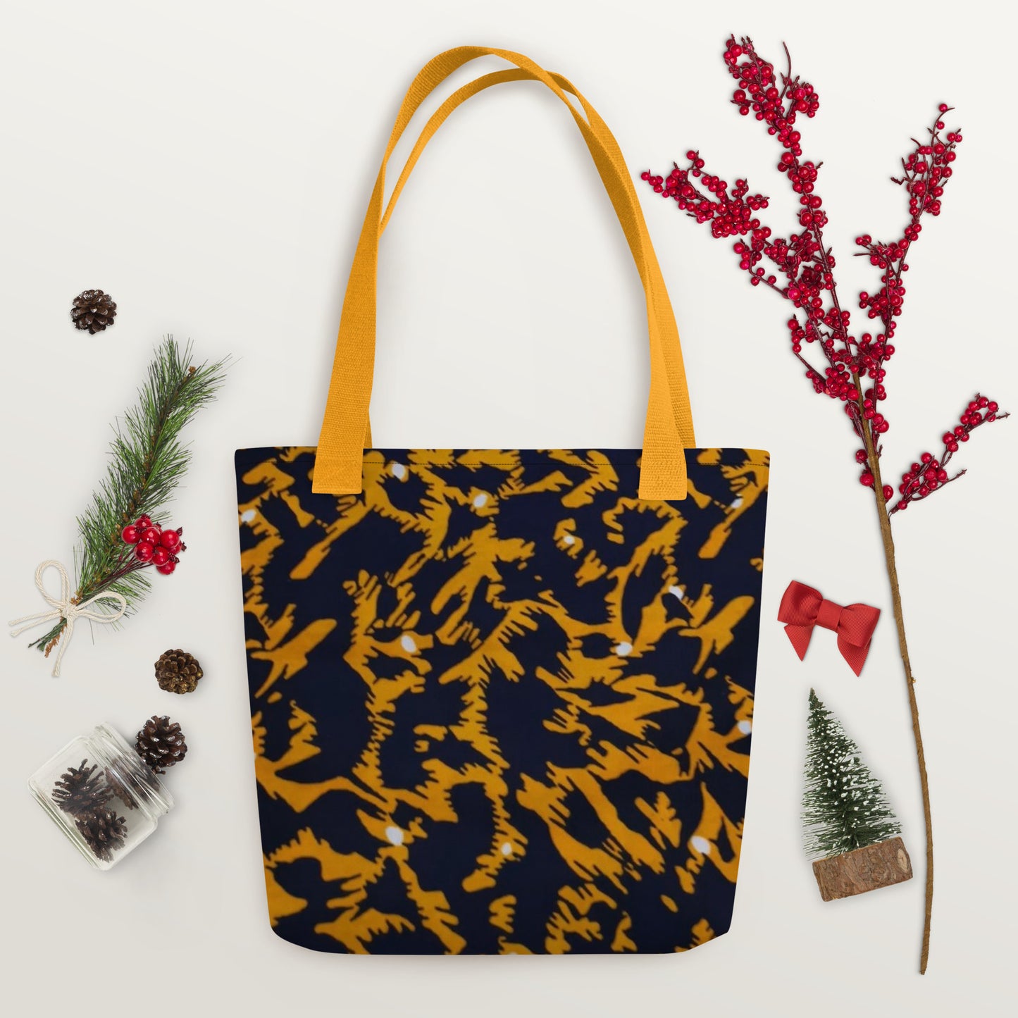 Yellow Leopard Tote Bag