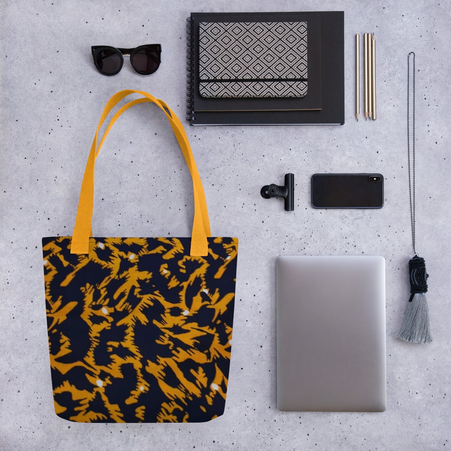 Yellow Leopard Tote Bag