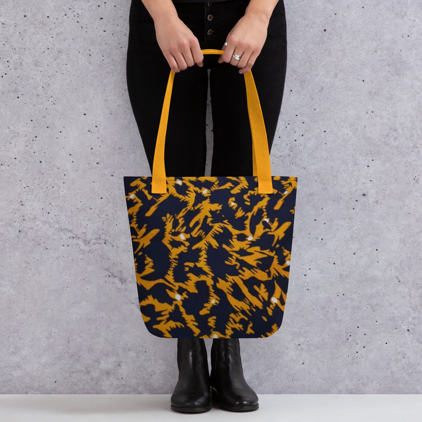 Yellow Leopard Tote Bag