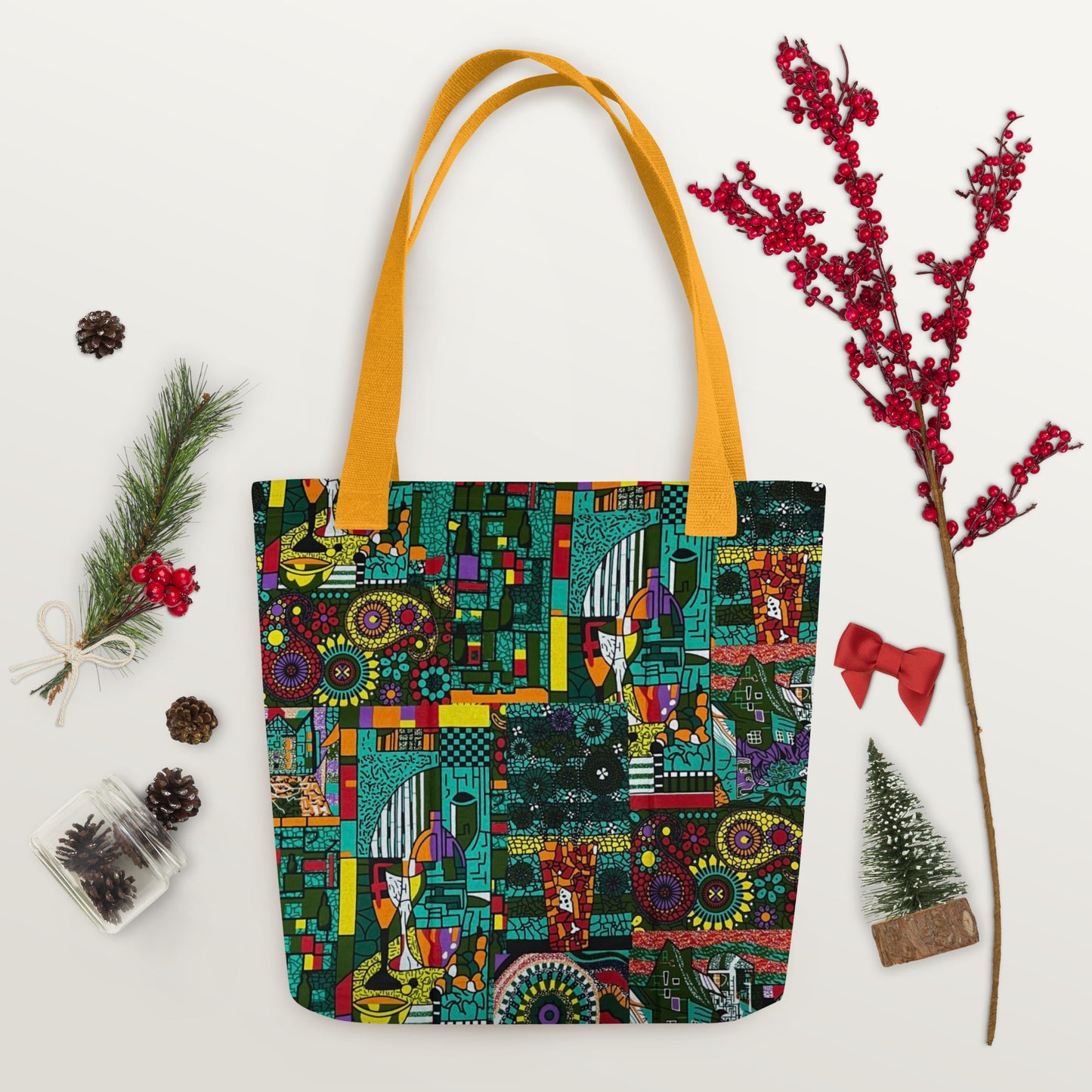 Green Artsy Tote Bag