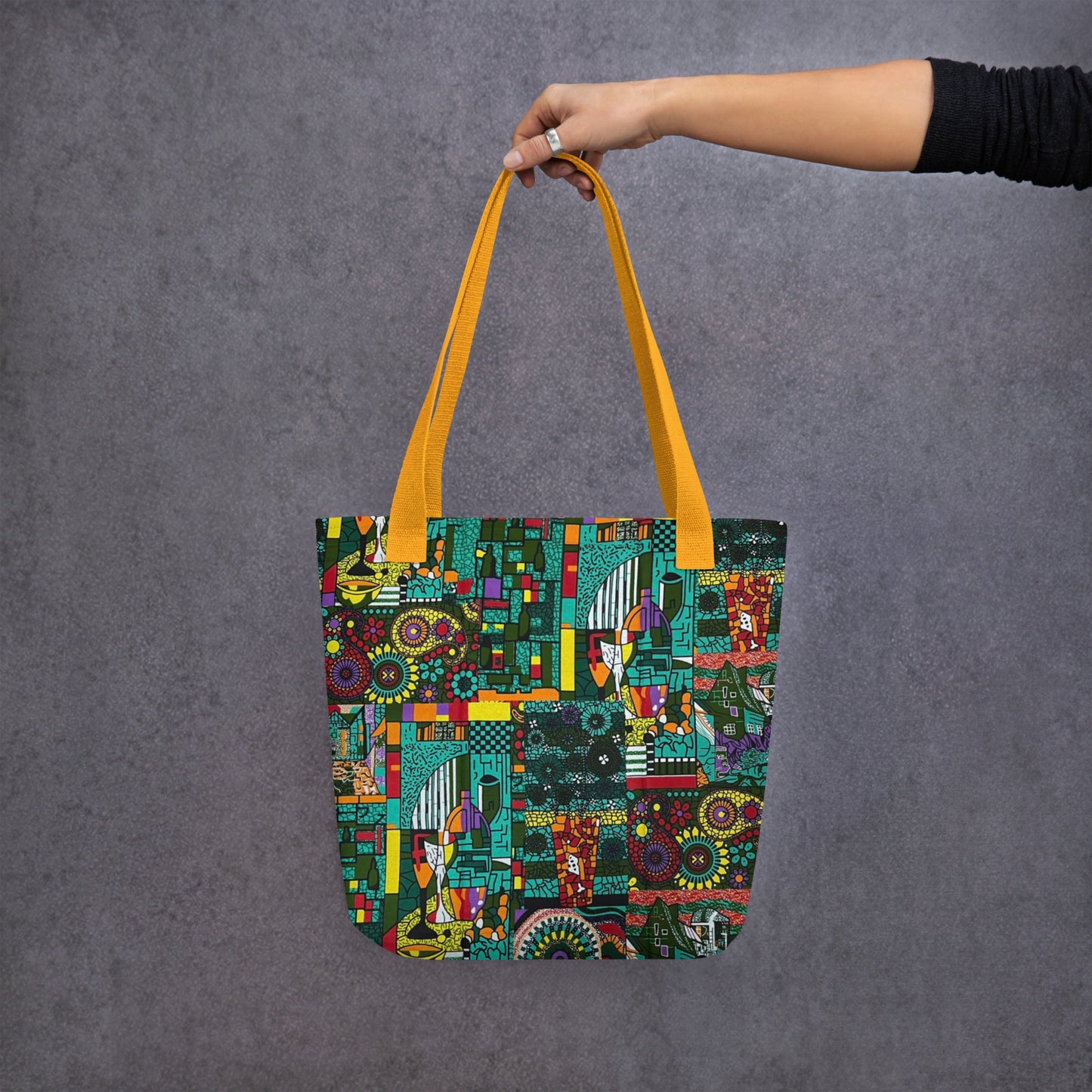 Green Artsy Tote Bag