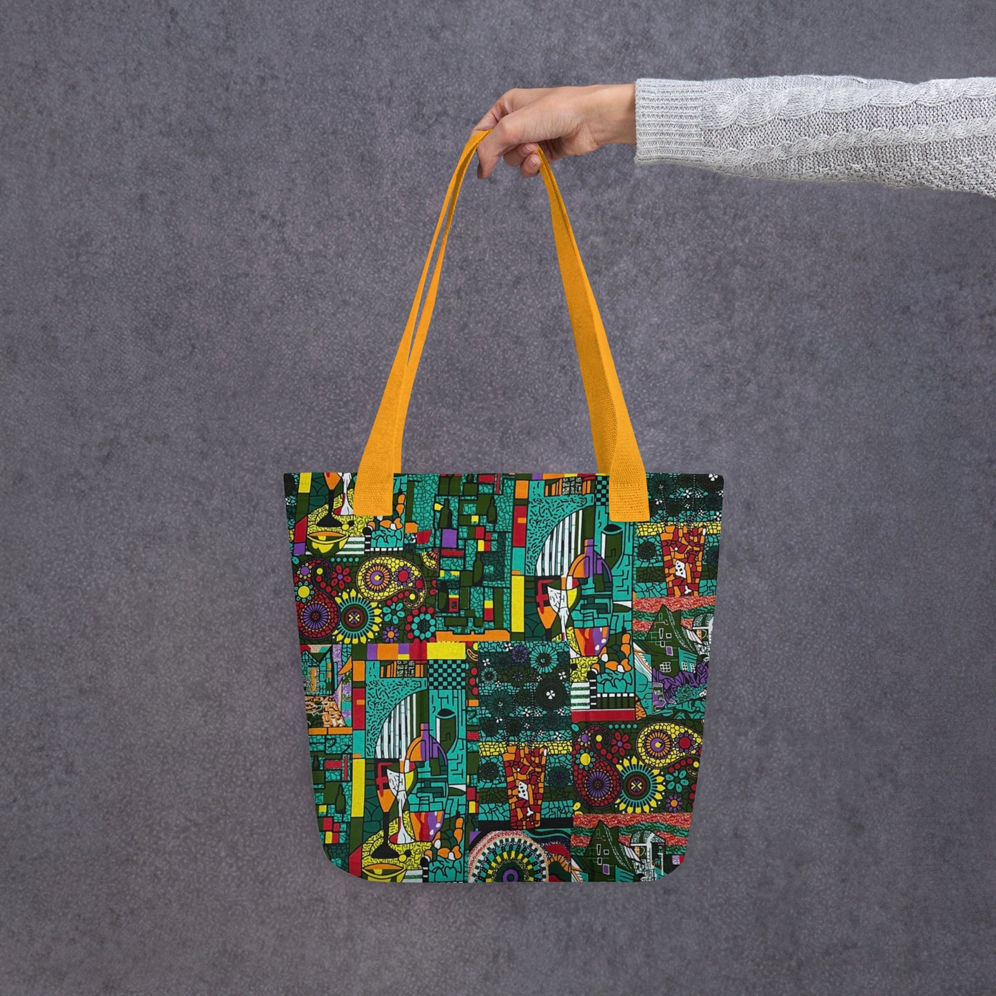 Green Artsy Tote Bag