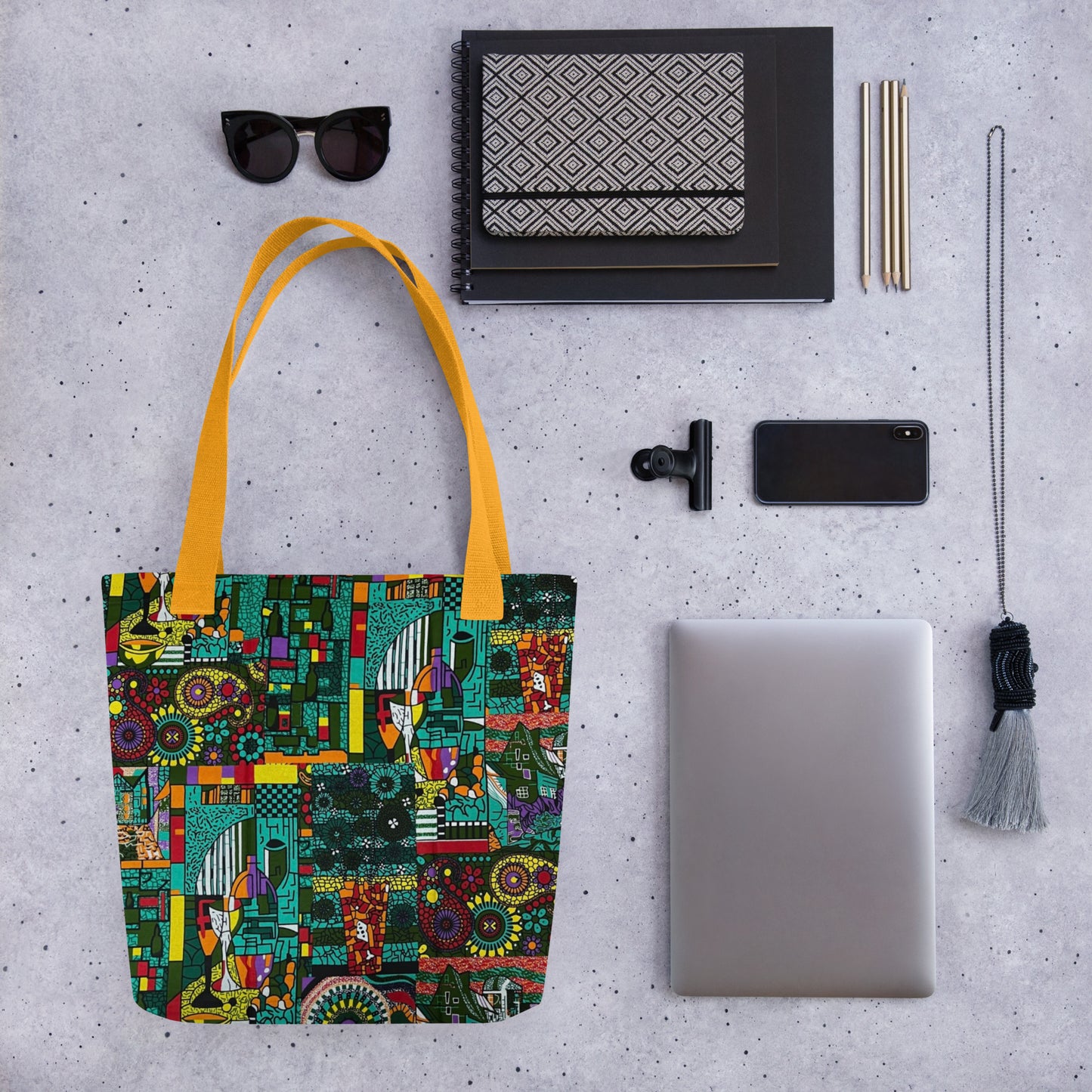 Green Artsy Tote Bag