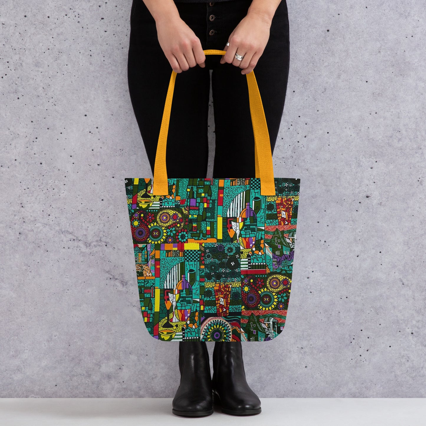 Green Artsy Tote Bag