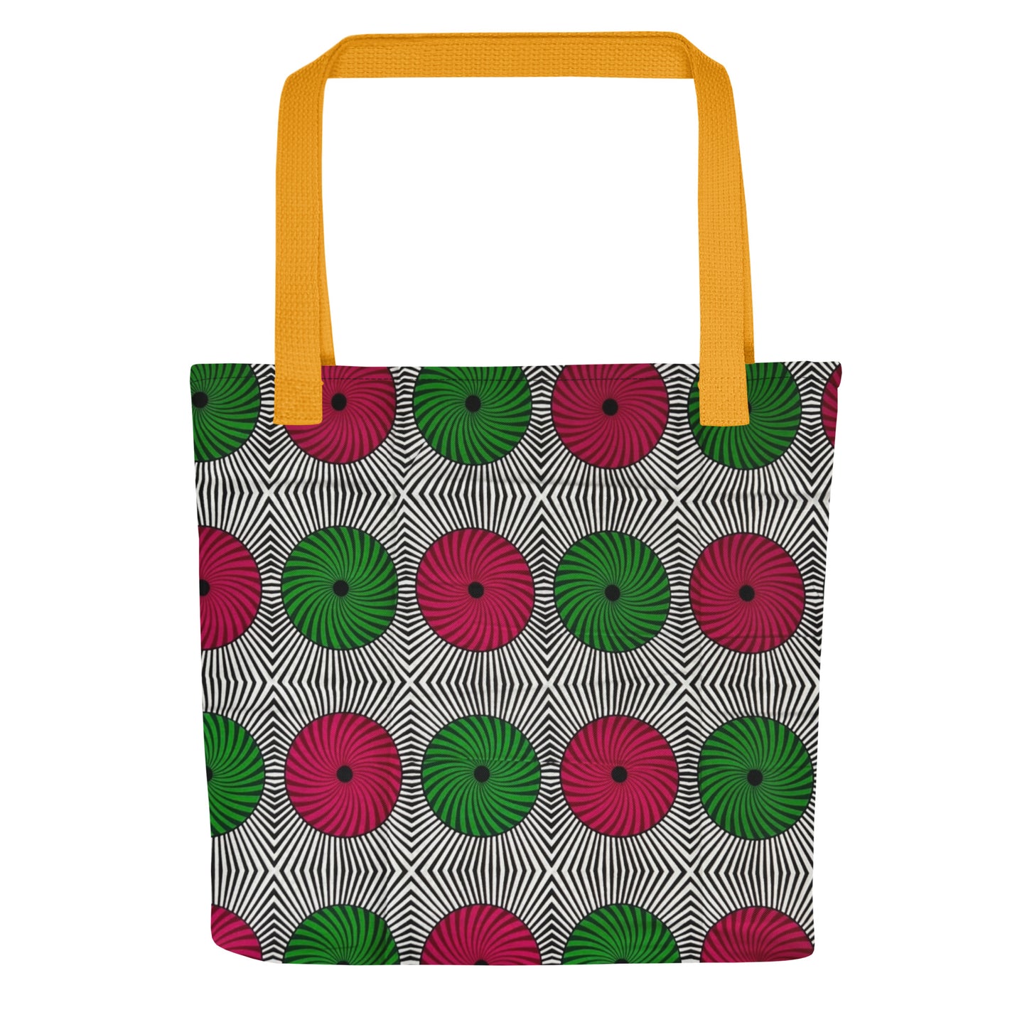 Red Green Circles Tote Bag