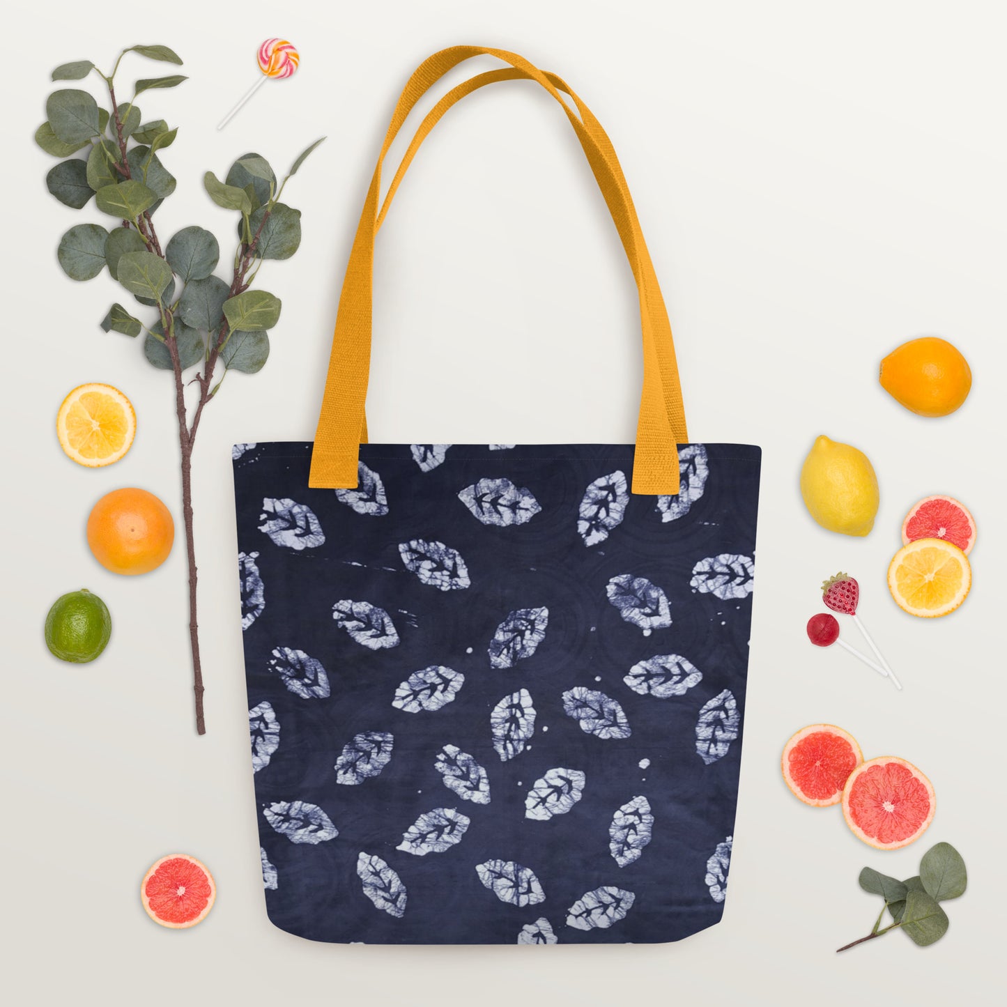 Indigo Leaf Tote Bag