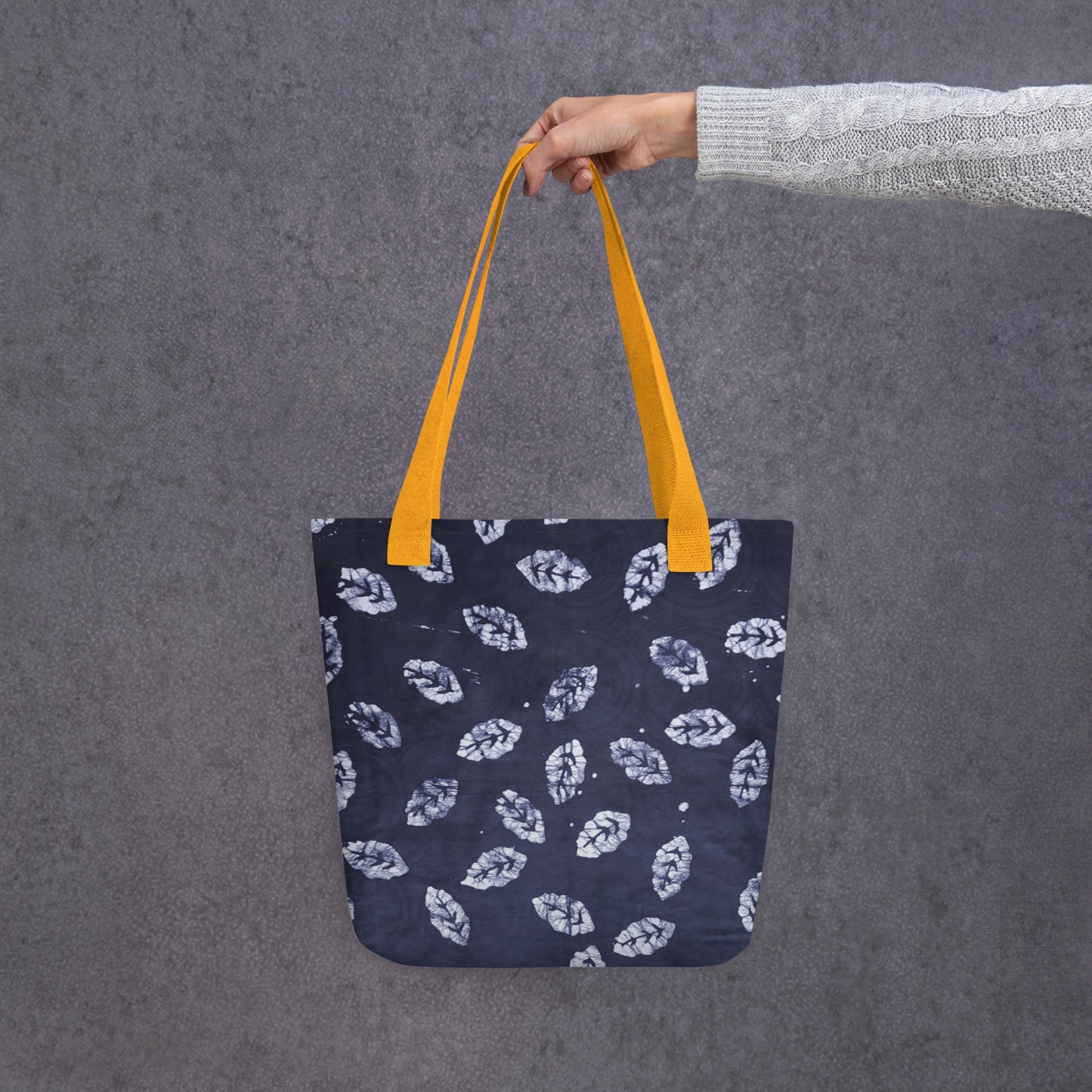 Indigo Leaf Tote Bag