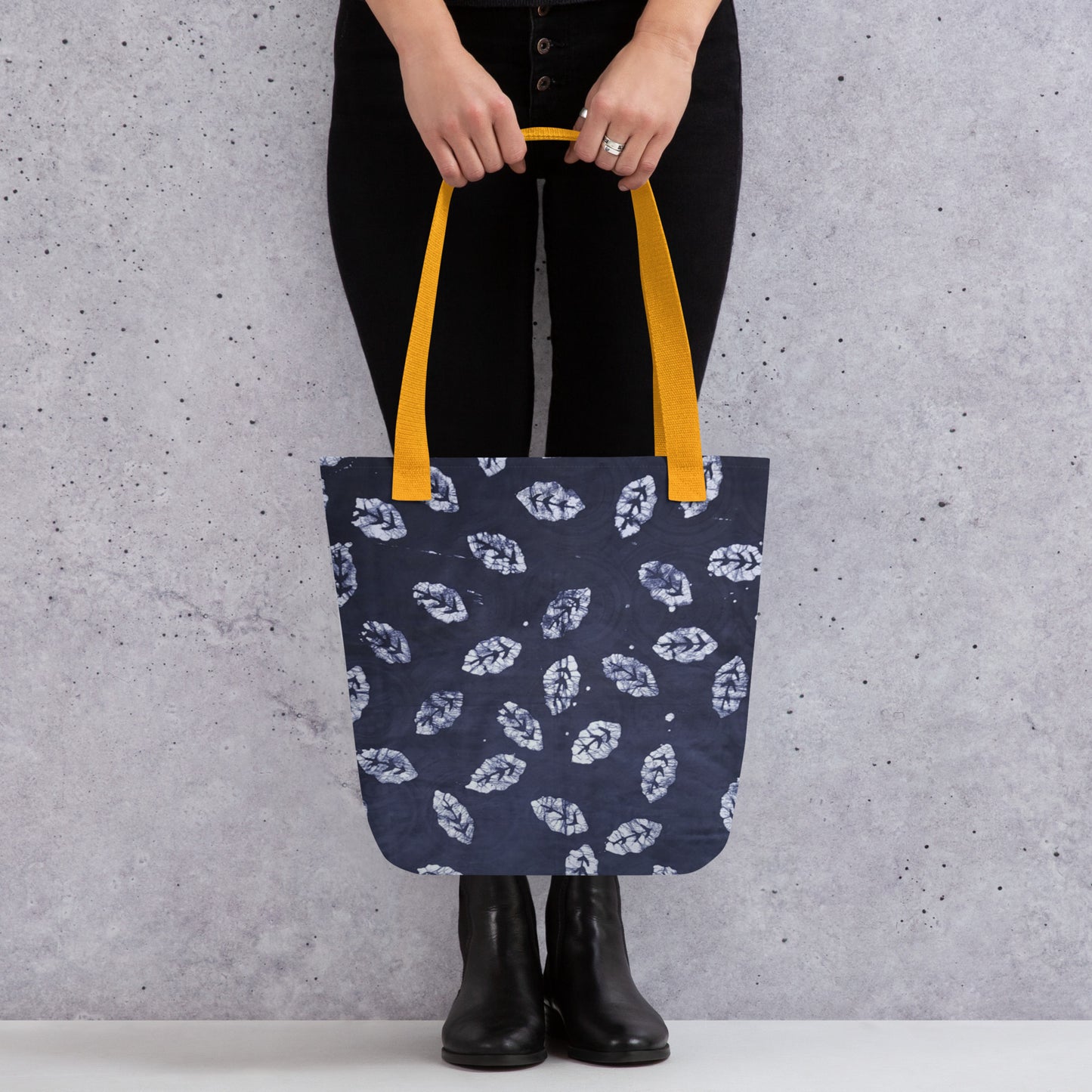 Indigo Leaf Tote Bag