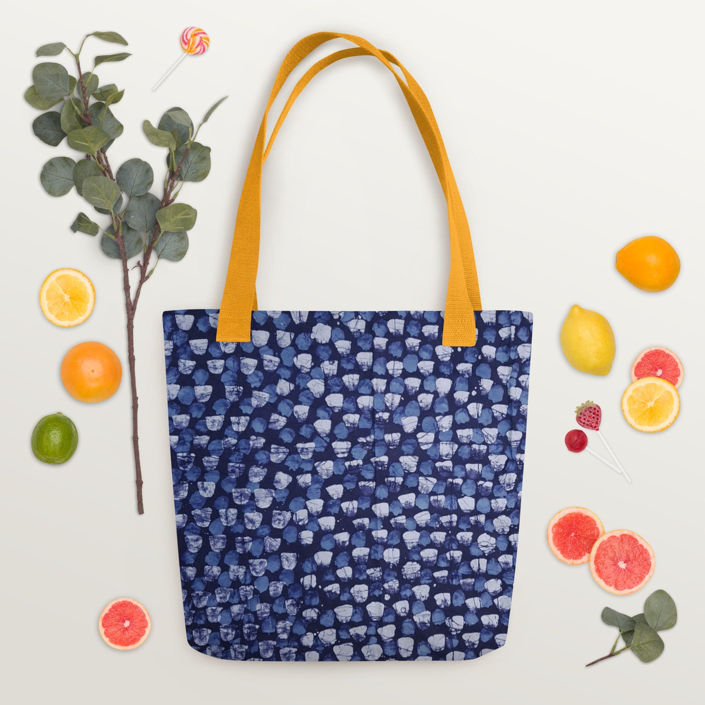 Blue Dotted Tote Bag