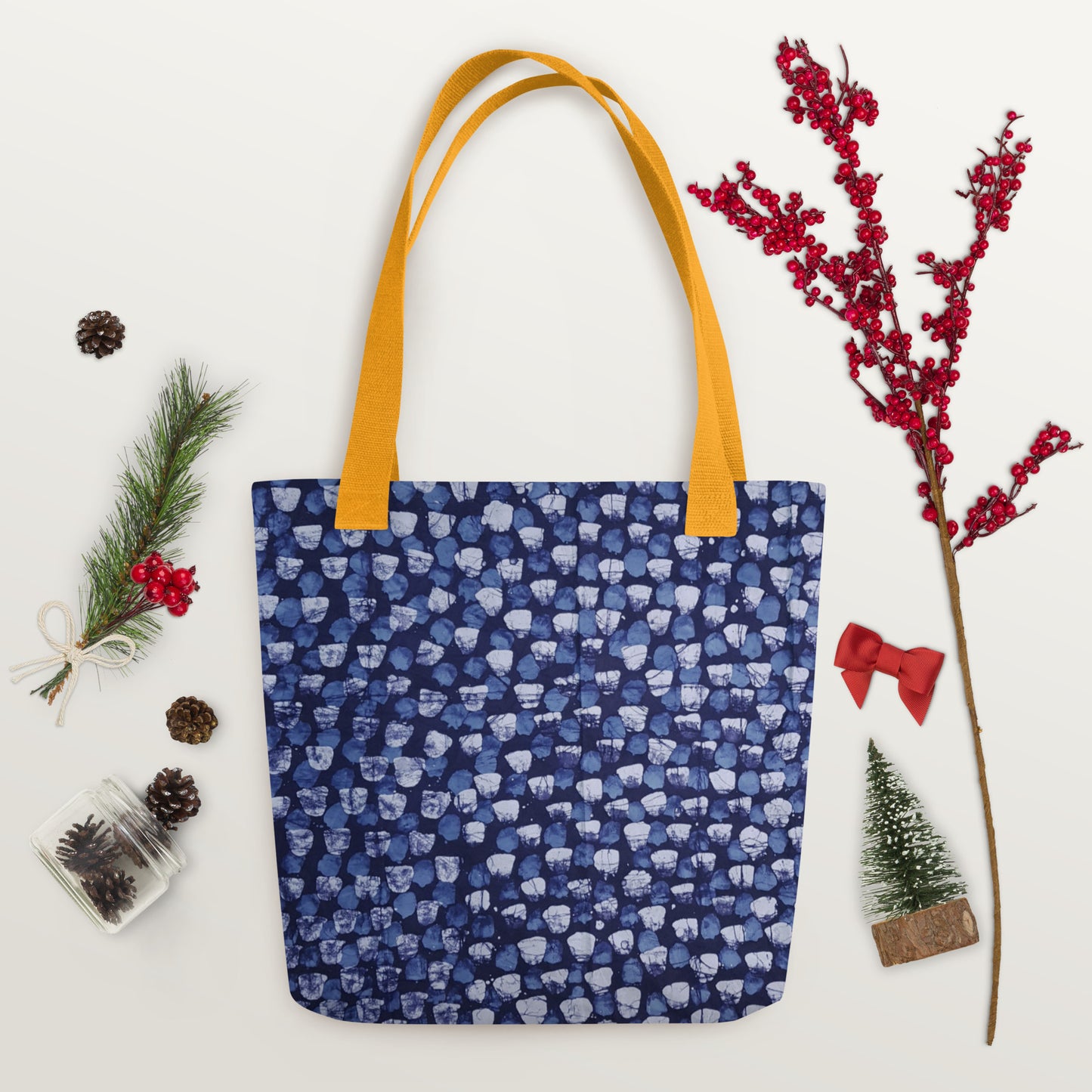 Blue Dotted Tote Bag