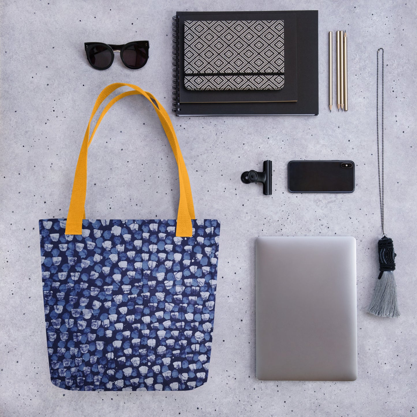 Blue Dotted Tote Bag