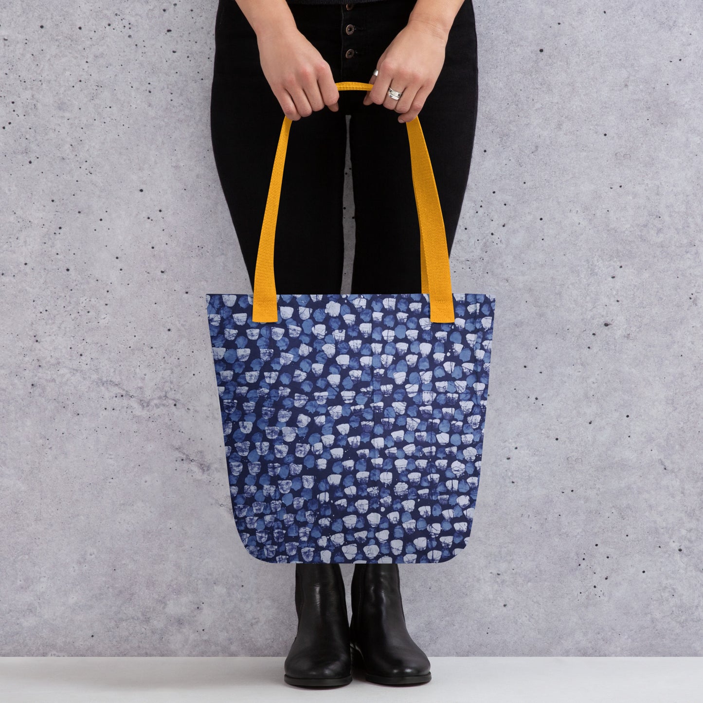 Blue Dotted Tote Bag