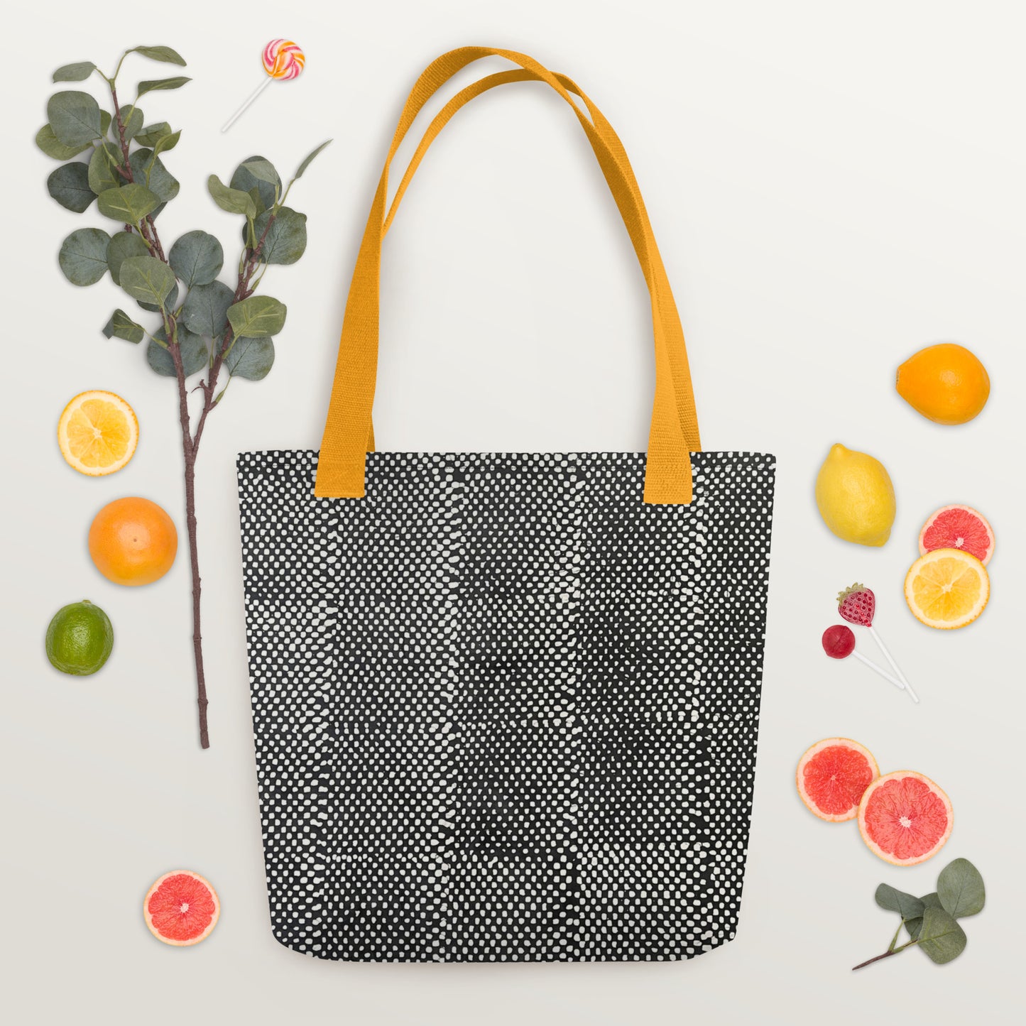 Black & White Dots Tote Bag