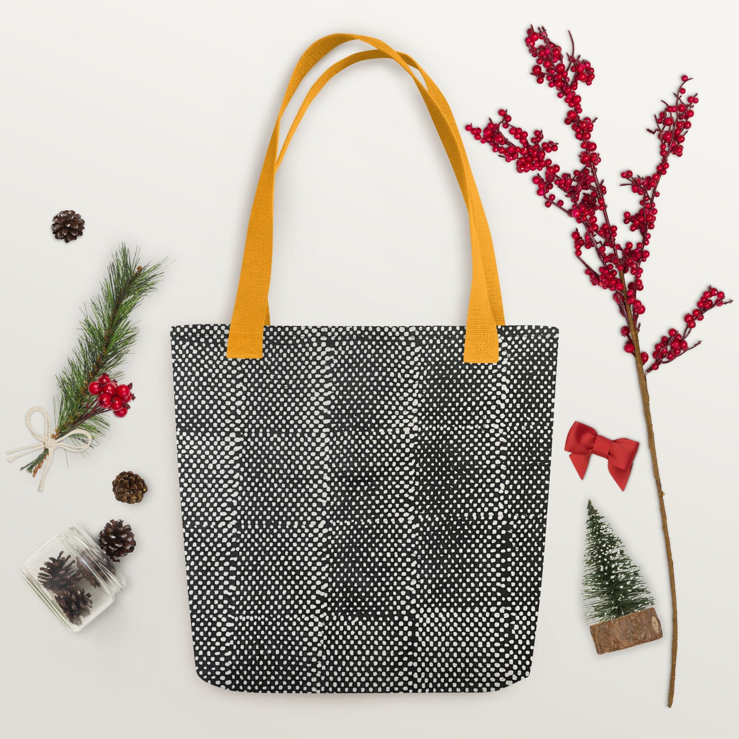 Black & White Dots Tote Bag