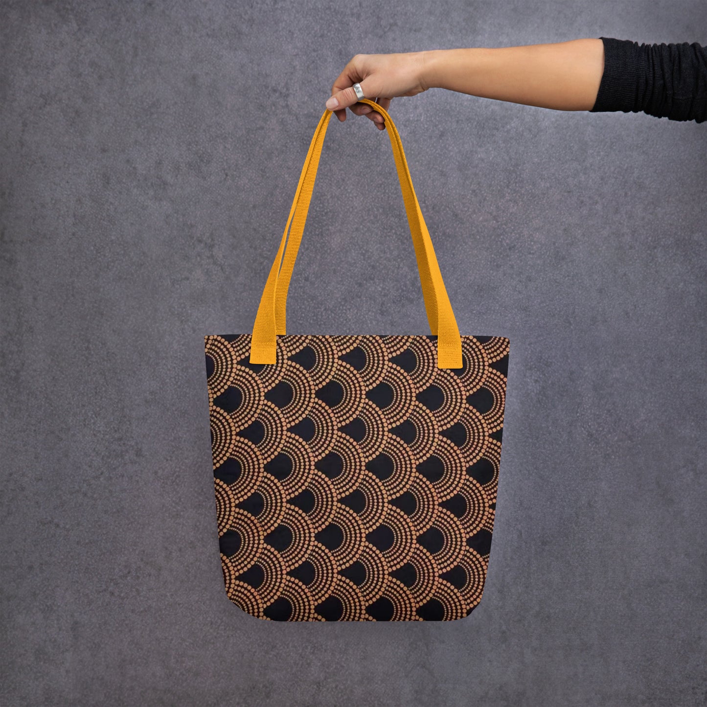 Brown Abstract Tote Bag