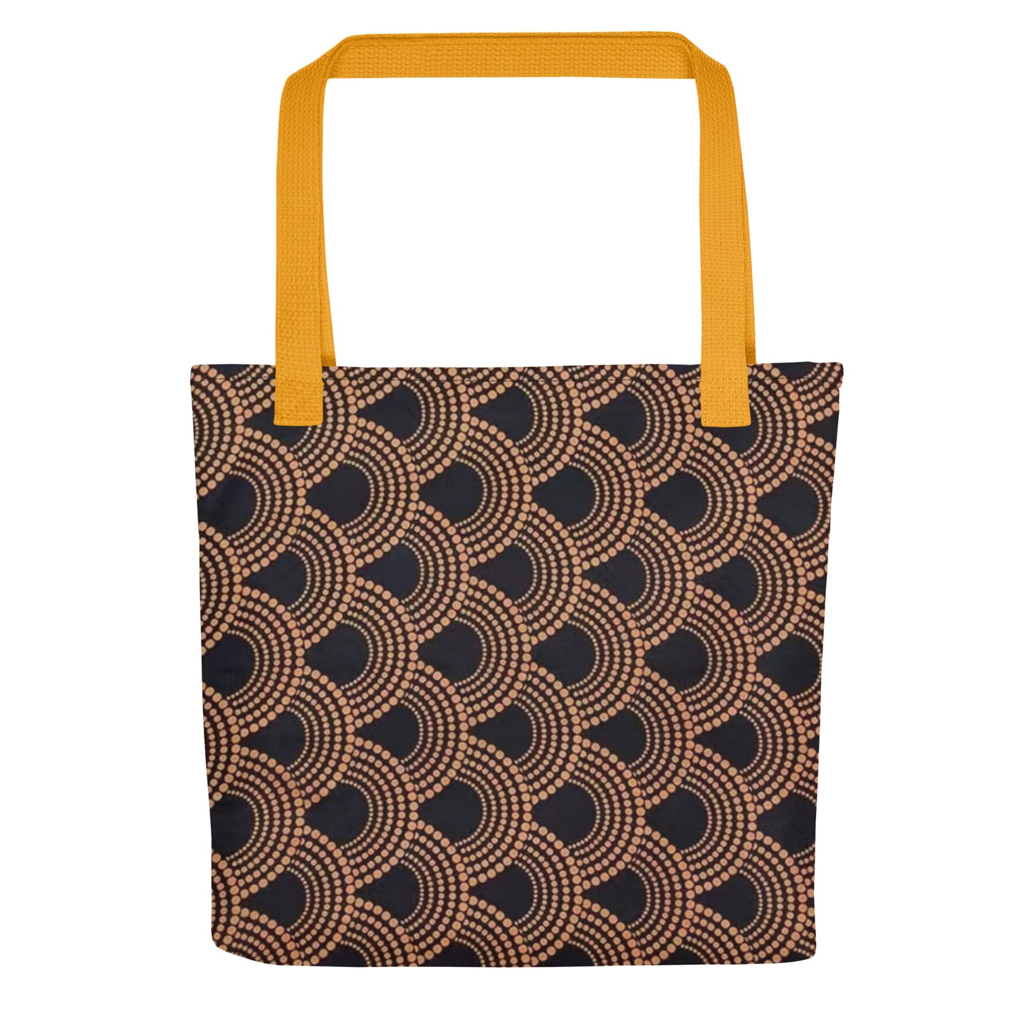 Brown Abstract Tote Bag