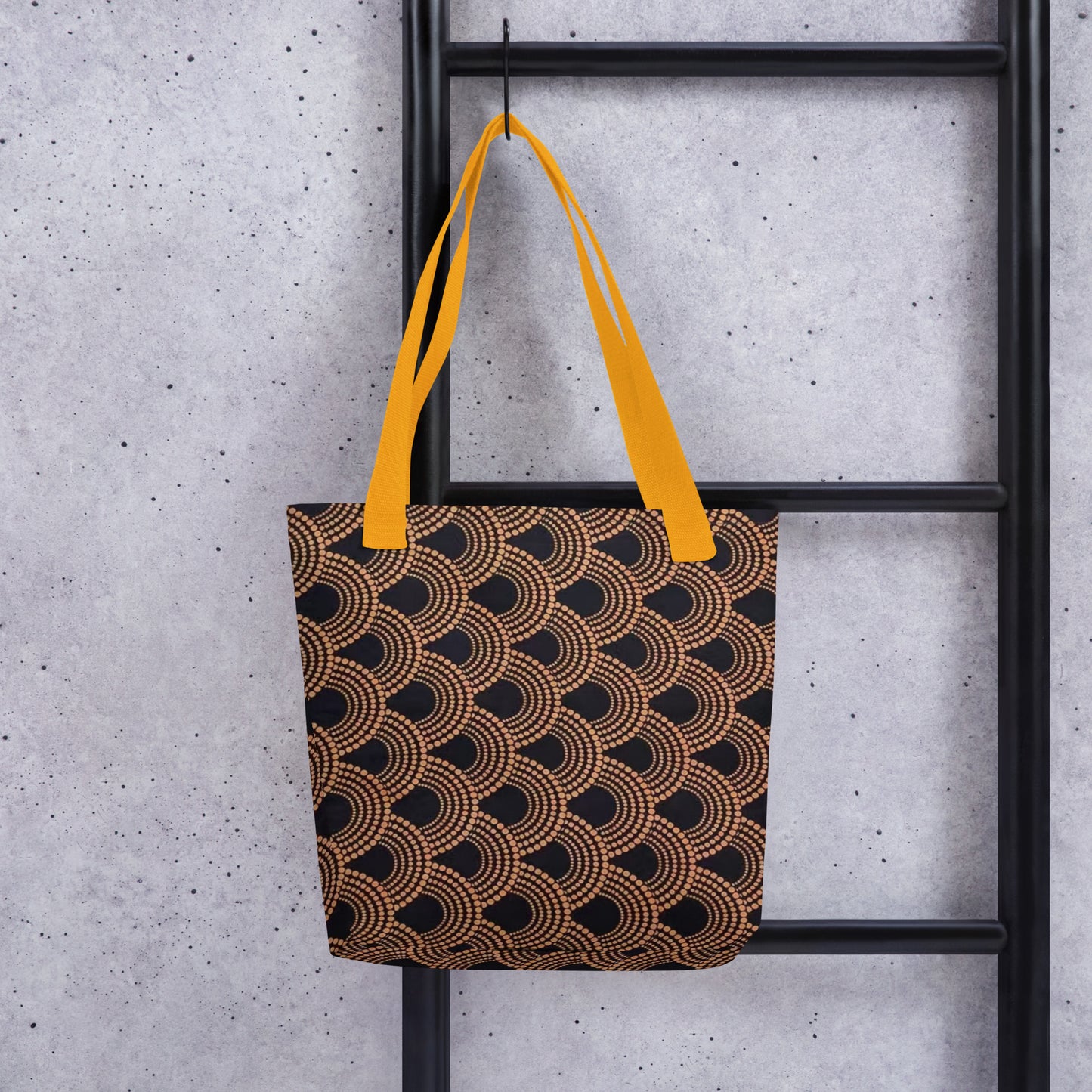 Brown Abstract Tote Bag