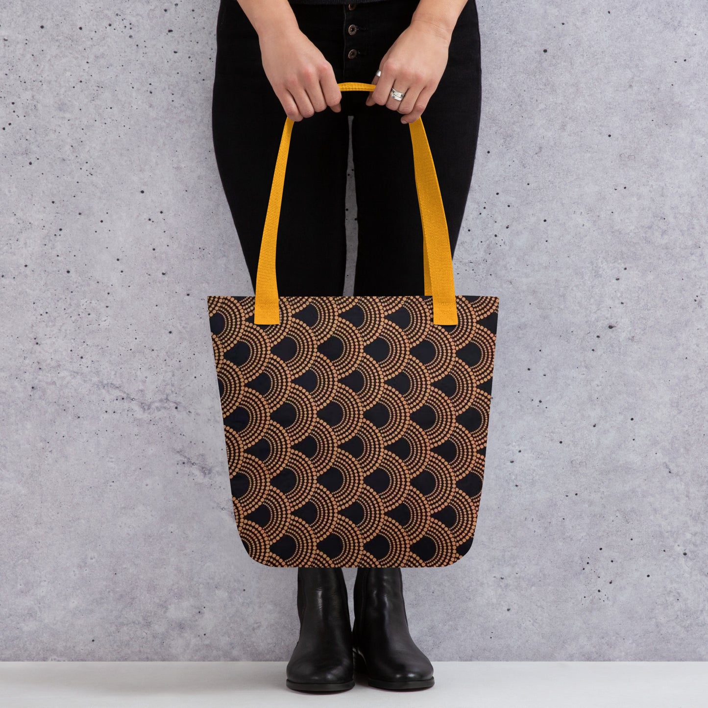 Brown Abstract Tote Bag