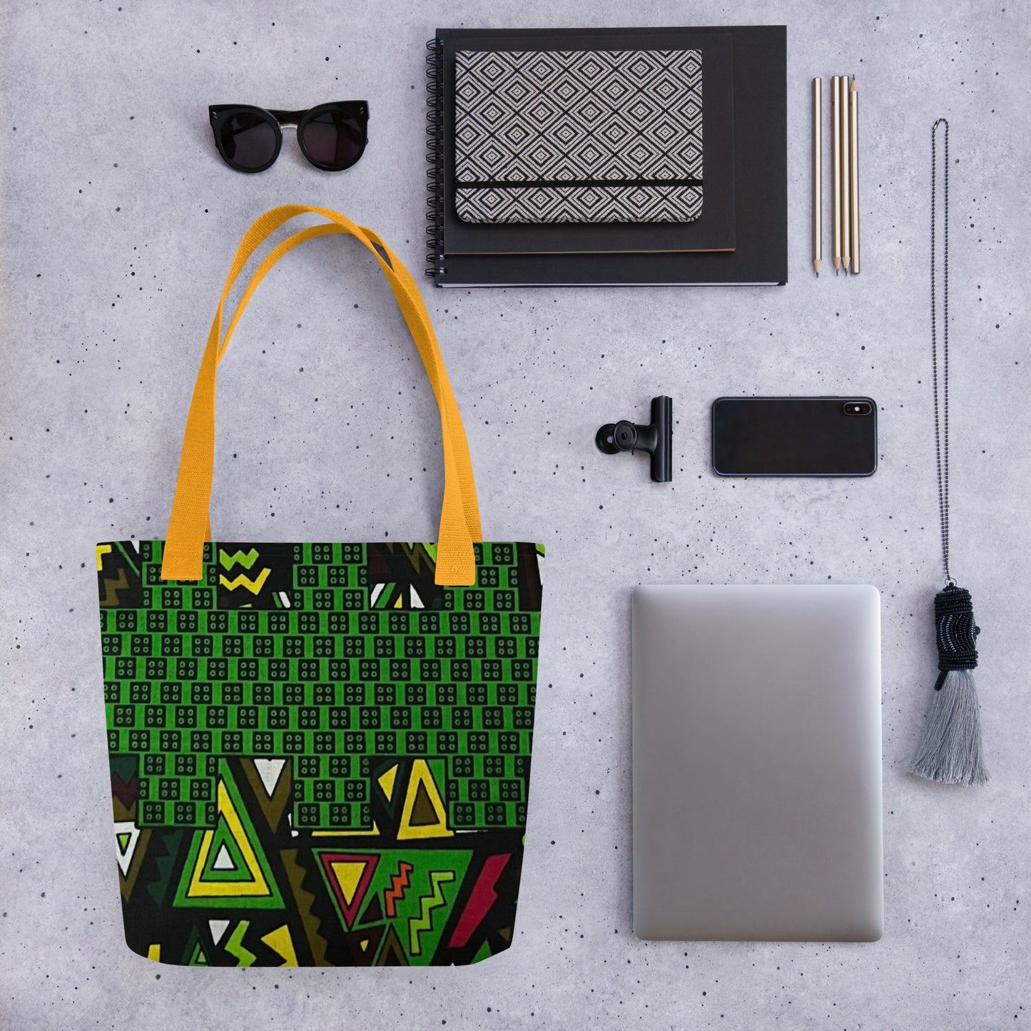 Multicolour Green Tote Bag