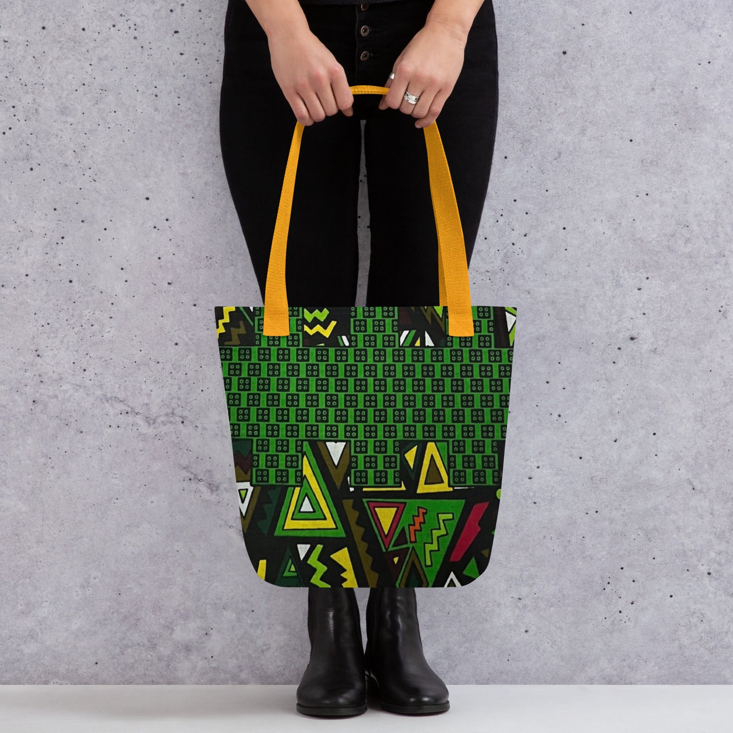 Multicolour Green Tote Bag