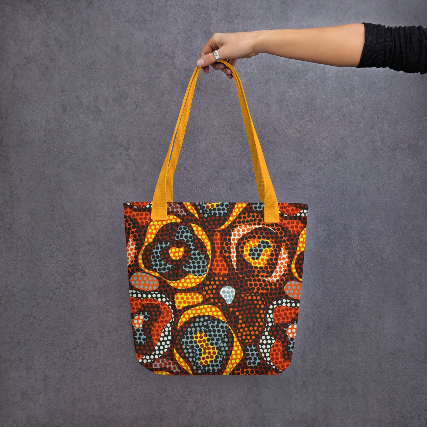 Multicolour Orange Tote Bag