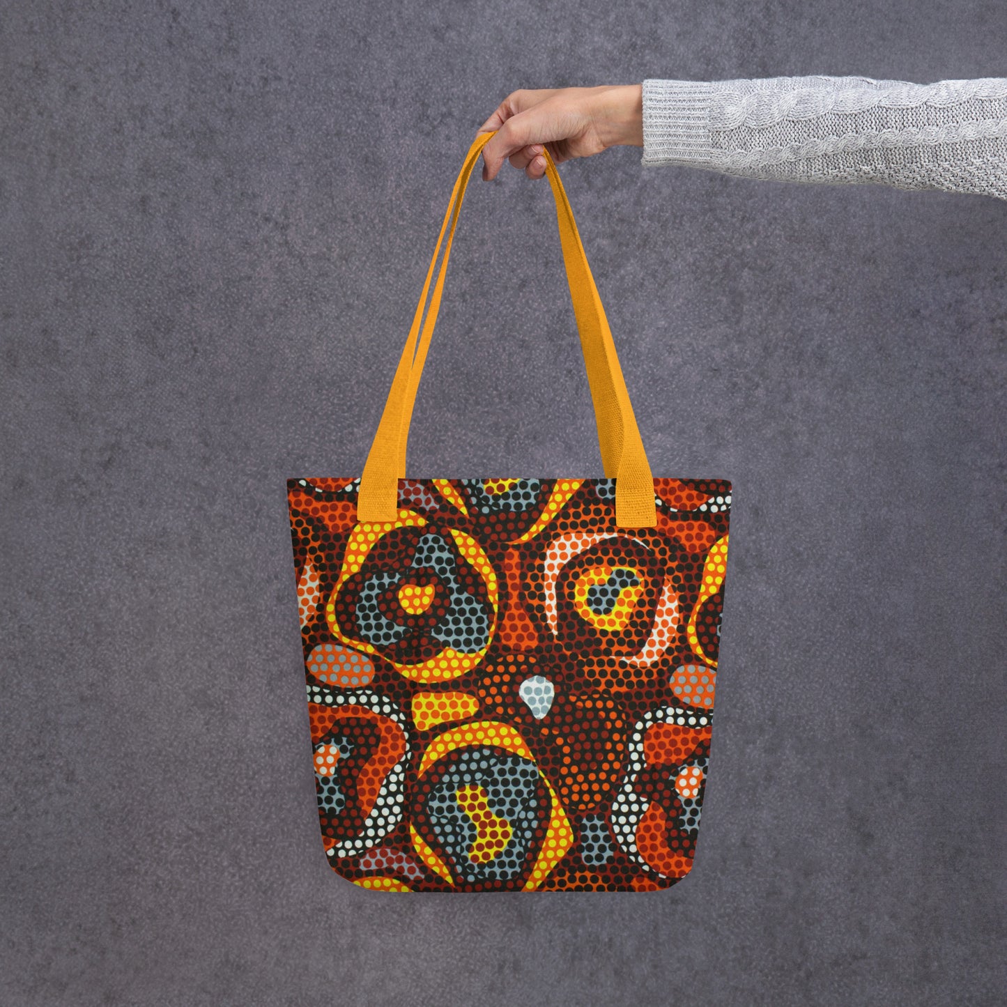 Multicolour Orange Tote Bag