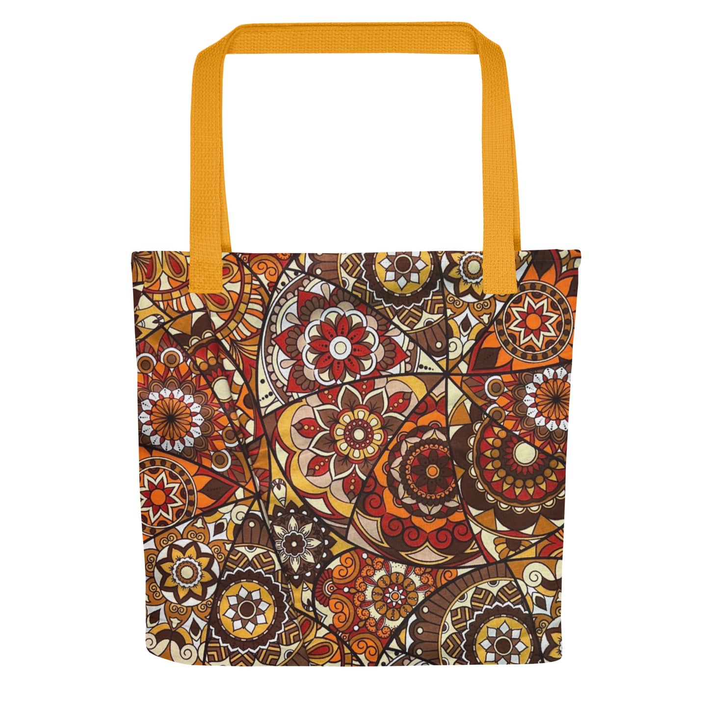 Multicolour Brown Tote Bag