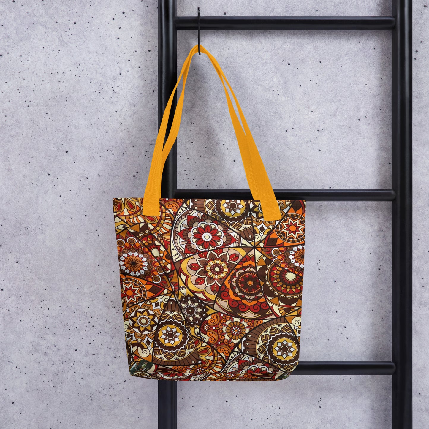 Multicolour Brown Tote Bag