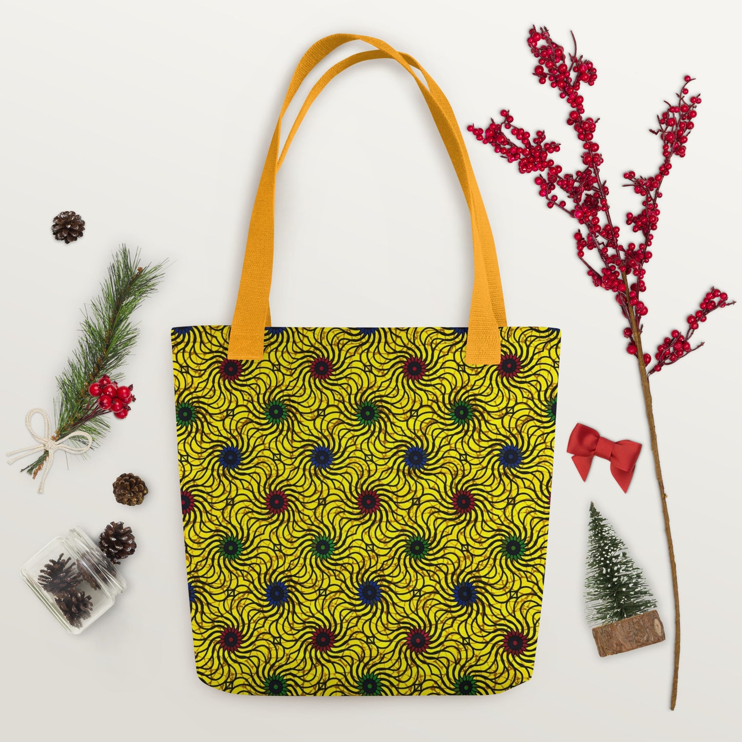 Multicolour Yellow Tote Bag