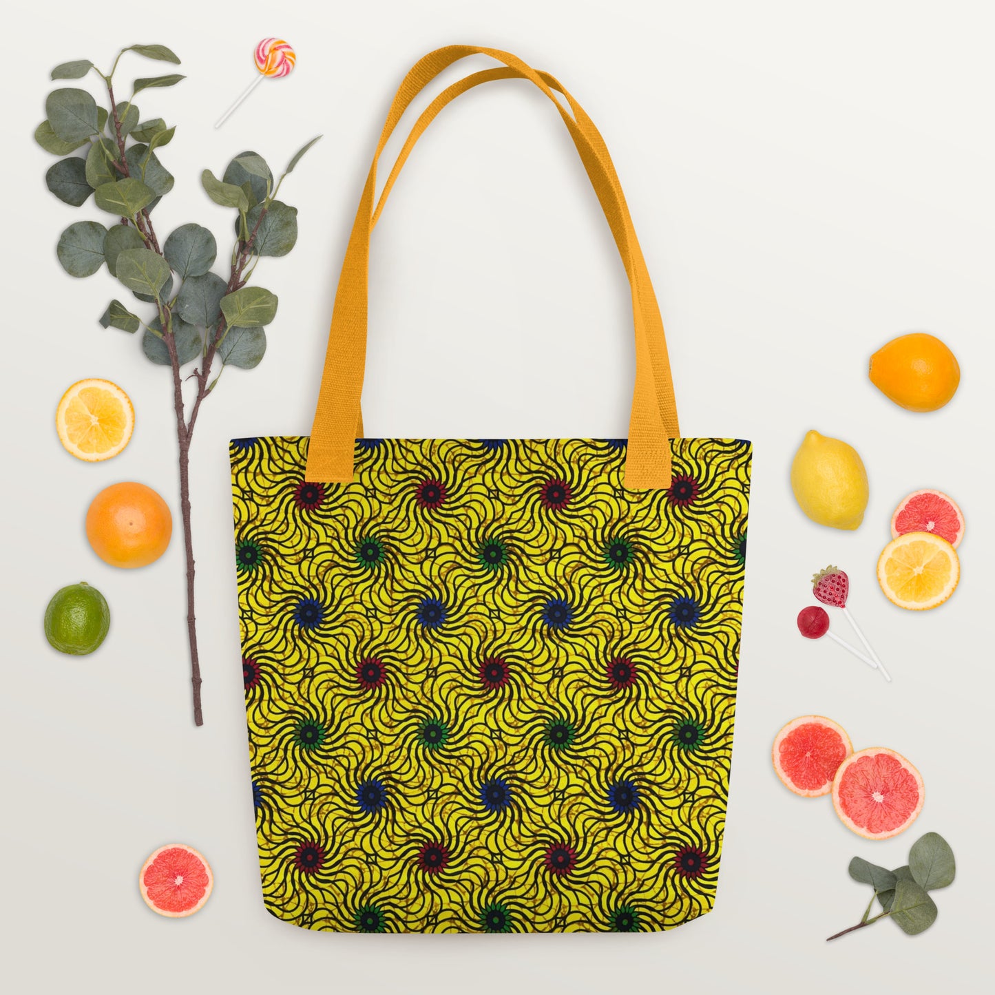 Multicolour Yellow Tote Bag