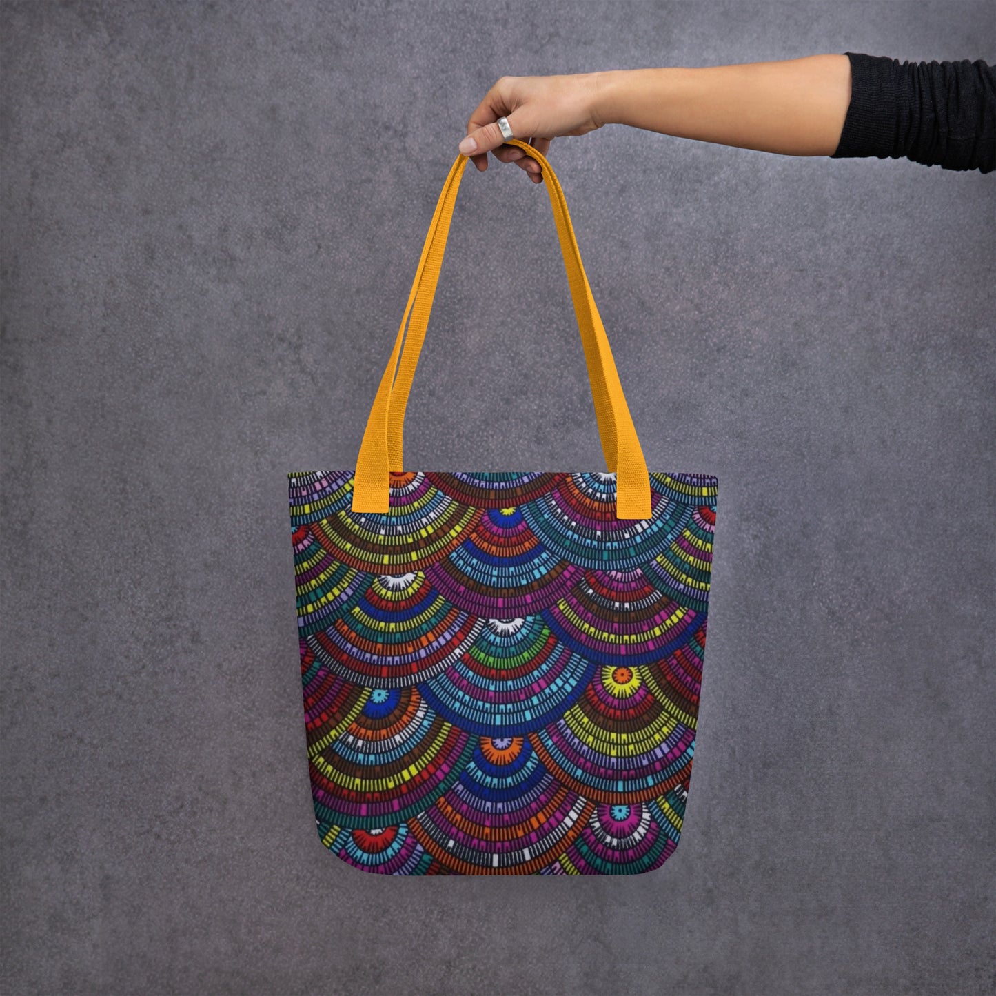 Multicolour Half Circle Tote Bag