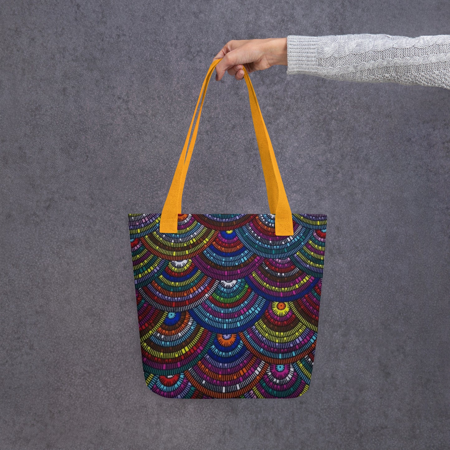 Multicolour Half Circle Tote Bag