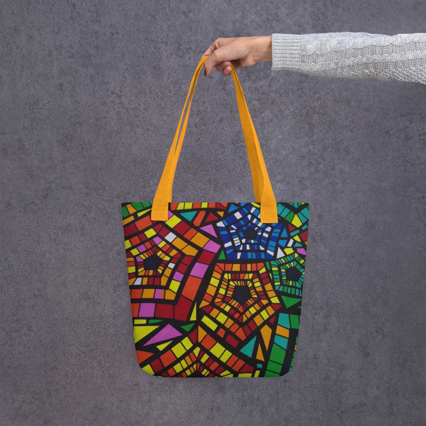 Multicolour Pentagon Tote Bag