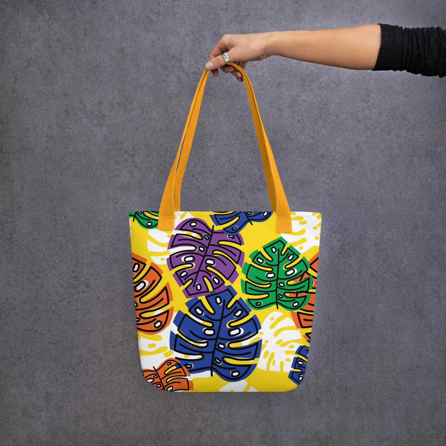 Yellow Tropical Tote Bag