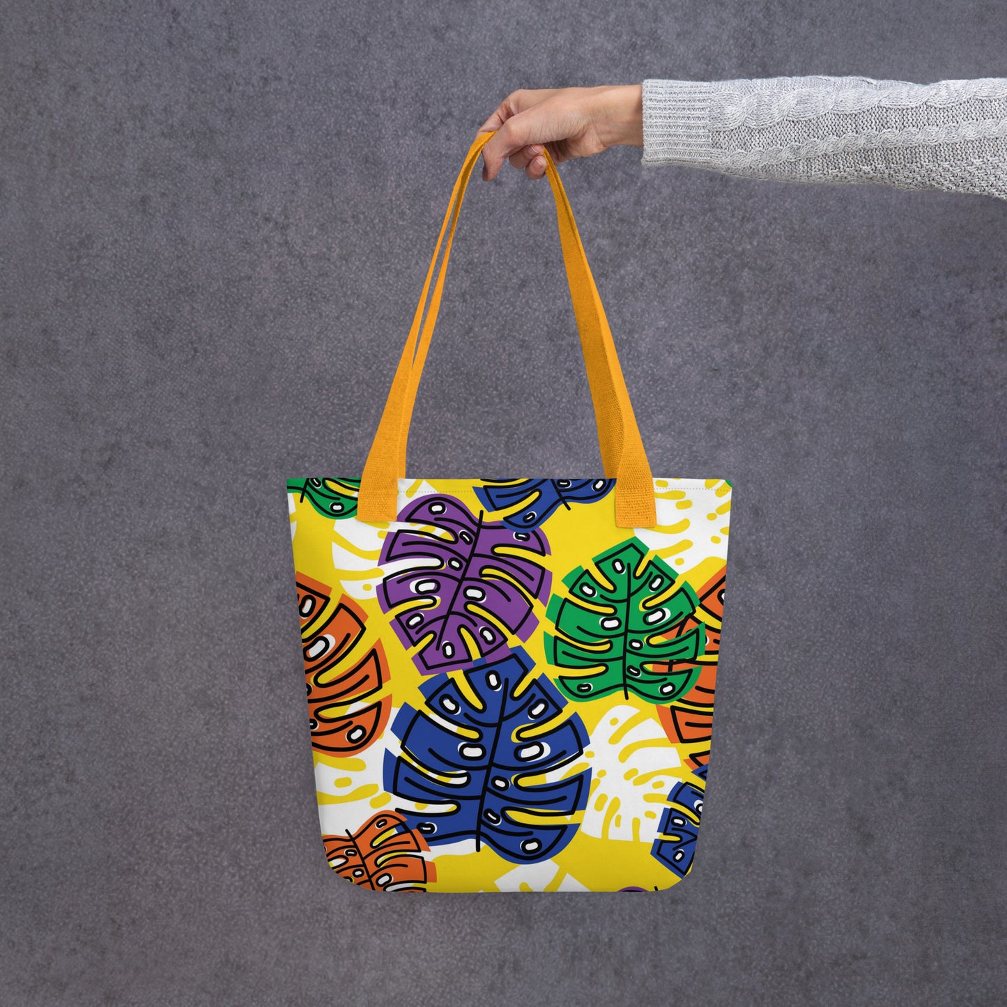 Yellow Tropical Tote Bag